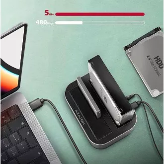 AXAGON ADSA-DC, USB-C 5Gbps - 2x SATA 6G 2.5 AXAGON ADSA-DC, USB-C 5Gbps - 2x SATA 6G 2.5