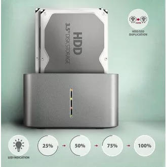 AXAGON ADSA-DC, USB-C 5Gbps - 2x SATA 6G 2.5 AXAGON ADSA-DC, USB-C 5Gbps - 2x SATA 6G 2.5