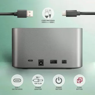 AXAGON ADSA-DC, USB-C 5Gbps - 2x SATA 6G 2.5 AXAGON ADSA-DC, USB-C 5Gbps - 2x SATA 6G 2.5