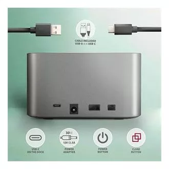 AXAGON ADSA-DC, USB-C 5Gbps - 2x SATA 6G 2.5 AXAGON ADSA-DC, USB-C 5Gbps - 2x SATA 6G 2.5