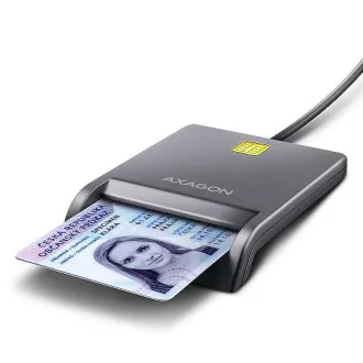AXAGON CRE-SM3T, USB-A FlatReader Kontaktkartenleser Smartcard (eObčanka), Kabel 1,3m AXAGON CRE-SM3T, USB-A FlatReader Kontaktkartenleser Smartcard (eObčanka), Kabel 1,3m