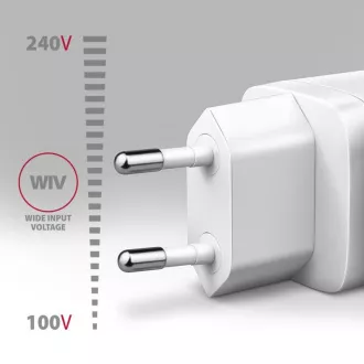 AXAGON ACU-PD20W, 20W Netzladegerät, 1x USB-C Anschluss, PD3.0/PPS/QC4 /AFC/Apple, weiß AXAGON ACU-PD20W, 20W Netzladegerät, 1x USB-C Anschluss, PD3.0/PPS/QC4 /AFC/Apple, weiß