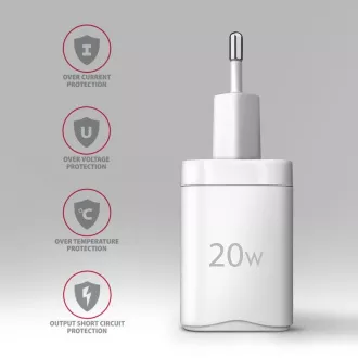 AXAGON ACU-PD20W, 20W Netzladegerät, 1x USB-C Anschluss, PD3.0/PPS/QC4 /AFC/Apple, weiß AXAGON ACU-PD20W, 20W Netzladegerät, 1x USB-C Anschluss, PD3.0/PPS/QC4 /AFC/Apple, weiß