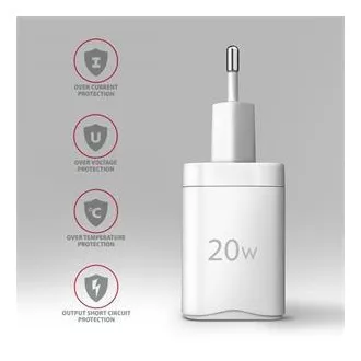 AXAGON ACU-PD20W, 20W Netzladegerät, 1x USB-C Anschluss, PD3.0/PPS/QC4 /AFC/Apple, weiß AXAGON ACU-PD20W, 20W Netzladegerät, 1x USB-C Anschluss, PD3.0/PPS/QC4 /AFC/Apple, weiß