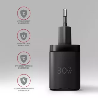 AXAGON ACU-PD30, Ladegerät 30W, 1x USB-C Anschluss, PD3.0/PPS/QC4 /SFC/AFC/Apple, schwarz AXAGON ACU-PD30, Ladegerät 30W, 1x USB-C Anschluss, PD3.0/PPS/QC4 /SFC/AFC/Apple, schwarz