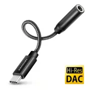 AXAGON ADA-HCPD, USB-C auf 3,5mm Klinke - Hi-Res DAC Audio Adapter, 384kHz/32bit, Stereo, PD 60W 3A