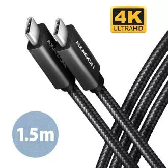 AXAGON BUCM32-CM05AB, SPEED Kabel USB-C <-> USB-C, 0.5m, USB 20Gbps, PD 100W 5A, 4K HD, ALU, Geflecht, schwarz AXAGON BUCM32-CM05AB, SPEED Kabel USB-C <-> USB-C, 0.5m, USB 20Gbps, PD 100W 5A, 4K HD, ALU, Geflecht, schwarz