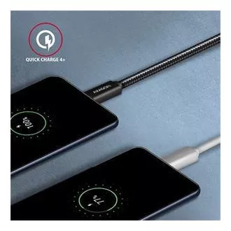 AXAGON BUCM32-CM05AB, SPEED Kabel USB-C <-> USB-C, 0.5m, USB 20Gbps, PD 100W 5A, 4K HD, ALU, Geflecht, schwarz AXAGON BUCM32-CM05AB, SPEED Kabel USB-C <-> USB-C, 0.5m, USB 20Gbps, PD 100W 5A, 4K HD, ALU, Geflecht, schwarz