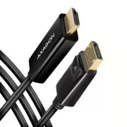 AXAGON RVD-HI20C2, DisplayPort -> HDMI 2.0b Reduzierstück / Kabel 1,8m, 4K/60Hz