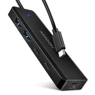 AXAGON HUE-C2C, 4× USB 5 Gbps TRAVEL-Hub, 2× USB-A 2× USB-C, USB-C-Stromversorgung, USB-C-Kabel 19 cm AXAGON HUE-C2C, 4× USB 5 Gbps TRAVEL-Hub, 2× USB-A 2× USB-C, USB-C-Stromversorgung, USB-C-Kabel 19 cm