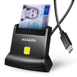AXAGON CRE-SM4NC, USB-C-Lesegerät für Smartcards (eObčanka), Standmodell, Kabel 1,2 m AXAGON CRE-SM4NC, USB-C-Lesegerät für Smartcards (eObčanka), Standmodell, Kabel 1,2 m