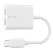 Belkin USB-C Adapter/Trennstecker - USB-C Strom   USB-C Audio/Ladeadapter, Weiß