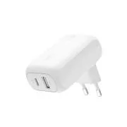 Belkin BOOST CHARGE™ Dual 42W USB-C Power Delivery PPS Wandladegerät (USB-C 30W   USB-A 12W), Weiß