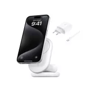 Belkin BOOST CHARGE™ Qi2 15W 2in1 Magnetischer Ladeständer, faltbar, weiß