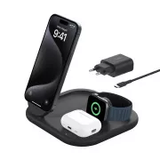 Belkin BOOST CHARGE™ Qi2 15W 3in1 Magnetischer Ladeständer, faltbar, schwarz