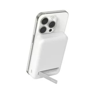 Belkin BOOST CHARGE™ Qi2 Magnetic Wireless PowerBank mit Ständer, 10000mAh, 15W, Weiß Belkin BOOST CHARGE™ Qi2 Magnetic Wireless PowerBank mit Ständer, 10000mAh, 15W, Weiß