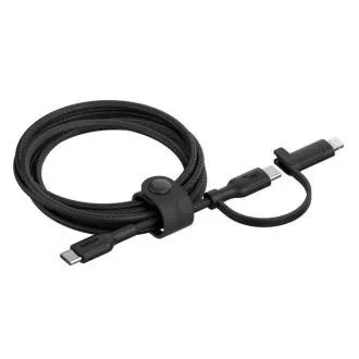 Belkin BOOST CHARGE PRO 2-in-1-Kabel (USB-C und Lightning), 1,5 m, schwarz – strapazierfähig