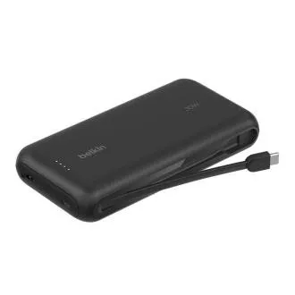 Belkin BOOST CHARGE USB-C Power Delivery Powerbank mit integriertem USB-C-Kabel, 20.000 mAh, 30 W, schwarz Belkin BOOST CHARGE USB-C Power Delivery Powerbank mit integriertem USB-C-Kabel, 20.000 mAh, 30 W, schwarz