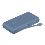 Belkin BOOST CHARGE USB-C Power Delivery Powerbank mit integriertem USB-C-Kabel, 20.000 mAh, 30 W, blau