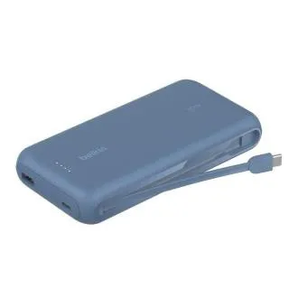 Belkin BOOST CHARGE USB-C Power Delivery Powerbank mit integriertem USB-C-Kabel, 20.000 mAh, 30 W, blau Belkin BOOST CHARGE USB-C Power Delivery Powerbank mit integriertem USB-C-Kabel, 20.000 mAh, 30 W, blau