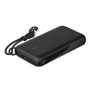 Belkin BOOST CHARGE USB-C Power Delivery Powerbank mit Display, 20.000 mAh, 20 W, schwarz Belkin BOOST CHARGE USB-C Power Delivery Powerbank mit Display, 20.000 mAh, 20 W, schwarz