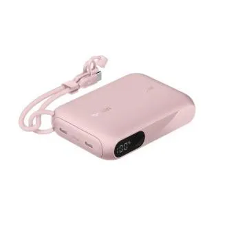 Belkin BOOST CHARGE USB-C Power Delivery Powerbank mit Display, 10.000 mAh, 20 W, rosa
