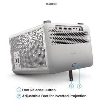 BenQ DLP-Projektor TK705STi 4K UHD 3840 x 2160/3000 ANSI lm/600.000:1/HDMI/USB-A/USB-C/Klinke/BT/WLAN/Lautsprecher/Google TV   Android 11