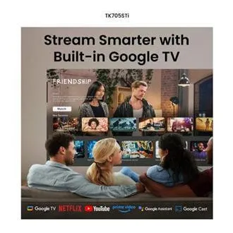 BenQ DLP-Projektor TK705STi 4K UHD 3840 x 2160/3000 ANSI lm/600.000:1/HDMI/USB-A/USB-C/Klinke/BT/WLAN/Lautsprecher/Google TV   Android 11