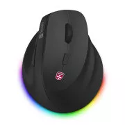 CONNECT IT FOR HEALTH Cloudy kabellose vertikale Maus, RGB-Hintergrundbeleuchtung, 2xBT, USB SCHWARZ
