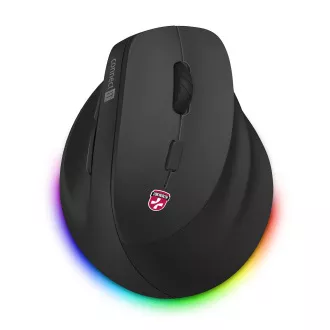 CONNECT IT FOR HEALTH Cloudy kabellose vertikale Maus, RGB-Hintergrundbeleuchtung, 2xBT, USB SCHWARZ