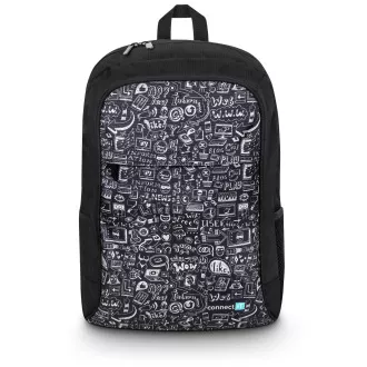 CONNECT IT Doodle Rucksack, 15,6" , 5 Taschen, Regenhülle, BLACK CONNECT IT Doodle Rucksack, 15,6" , 5 Taschen, Regenhülle, BLACK