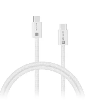 CONNECT IT Wirez Kabel USB-C -> USB-C, 60 W, 1 m, WEISS CONNECT IT Wirez Kabel USB-C -> USB-C, 60 W, 1 m, WEISS