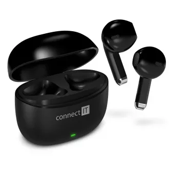 CONNECT IT True Wireless SonicBass In-Ear-Kopfhörer mit Mikrofon, SCHWARZ