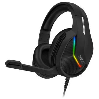 CONNECT IT NEO Gaming-Headset mit Mikrofon, Hintergrundbeleuchtung, 1x Einzelklinke (Adapter auf 2x Klinke) USB, SCHWARZ CONNECT IT NEO Gaming-Headset mit Mikrofon, Hintergrundbeleuchtung, 1x Einzelklinke (Adapter auf 2x Klinke) USB, SCHWARZ