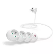 CONNECT IT Verlängerungskabel 230 V, 3 Steckdosen, 1,5 m, mit Schalter (weiß)