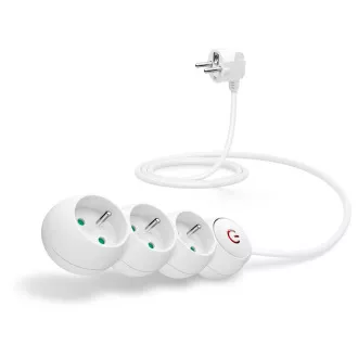 CONNECT IT Verlängerungskabel 230 V, 3 Steckdosen, 1,5 m, mit Schalter (weiß) CONNECT IT Verlängerungskabel 230 V, 3 Steckdosen, 1,5 m, mit Schalter (weiß)