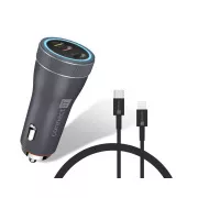 CONNECT IT InCarz DUPLEX Autoladegerät, 2x USB-C, 1x Lightning, ANTRACITE
