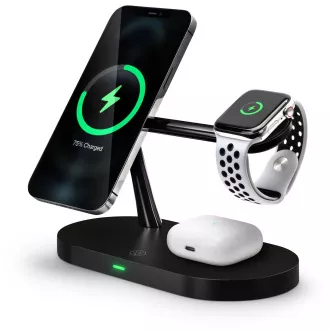 CONNECT IT MultiCharge 5-in-1 MagSafe Wireless Fast Charge Drahtlos-Ladegerät, SCHWARZ