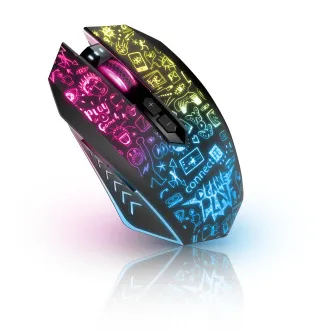 CONNECT IT DOODLE 2 PRO kabellose Gaming-Maus, 4800 DPI, hintergrundbeleuchtet, SCHWARZ CONNECT IT DOODLE 2 PRO kabellose Gaming-Maus, 4800 DPI, hintergrundbeleuchtet, SCHWARZ