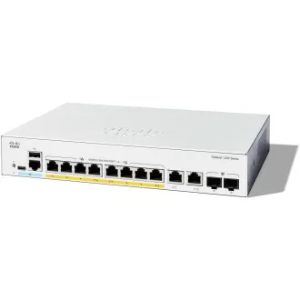Cisco Catalyst Switch C1200-8P-E-2G (8xGbE,2xGbE/SFP combo,8xPoE ,67W,lüfterlos) - REFRESH