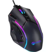 C-TECH Akali Gaming-Maus (GM-15), Casual Gaming, 12800 DPI, RGB-Hintergrundbeleuchtung, USB, schwarz