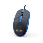 C-TECH Maus WM-10, USB, 1200 DPI, schwarz-blau