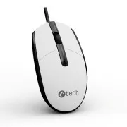 C-TECH Maus WM-10, USB, 1200 DPI, weiß-schwarz