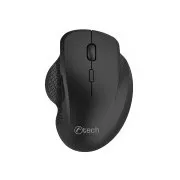 C-TECH Maus WLM-14BK Dual-Mode, kabellos, ergonomisch, BT 5.0   2,4 GHz, 1600 DPI, 6 Tasten, USB-Nano-Empfänger, schwarz