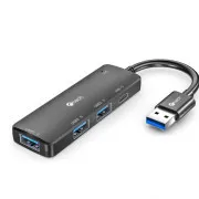 C-TECH USB-Hub, UHB-U3-AC, 1x USB-A 3.0, 2x USB-A 2.0, 1x USB-C, schwarz