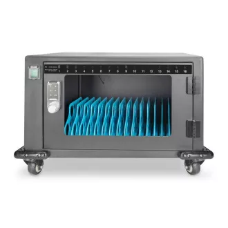 DIGITUS Ladewagen, 14", USB-C, elektronische PIN-Verriegelung, 16 Ladestationen, Lüfter, 384 x 550 x 375 mm, schwarz DIGITUS Ladewagen, 14", USB-C, elektronische PIN-Verriegelung, 16 Ladestationen, Lüfter, 384 x 550 x 375 mm, schwarz