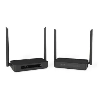 DIGITUS 4K/60 Hz kabelloser HDMI-KVM-Extender-Set, 100 m, schwarz