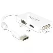 Delock Displayport Adapter 1.1 männlich > VGA / HDMI / DVI weiblich passiv weiß