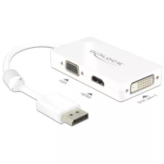 Delock Displayport Adapter 1.1 männlich > VGA / HDMI / DVI weiblich passiv weiß