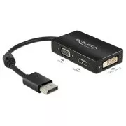 Delock Displayport Adapter 1.1 männlich > VGA / HDMI / DVI weiblich passiv schwarz